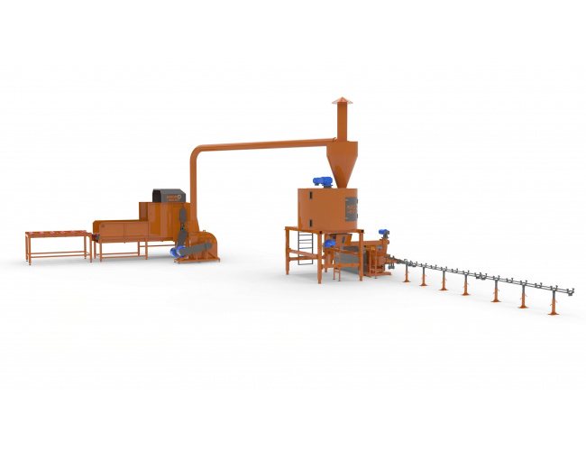 linie brichetare paie 400-600 kg-ora