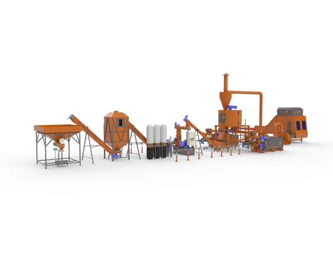 linie brichetare paie 1200 kg h peletizare 500kg h2