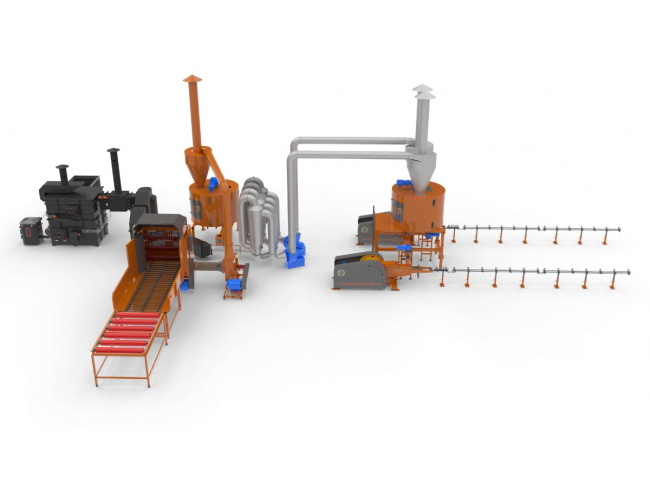 Linie brichetare paie 600-800 kg/ora
