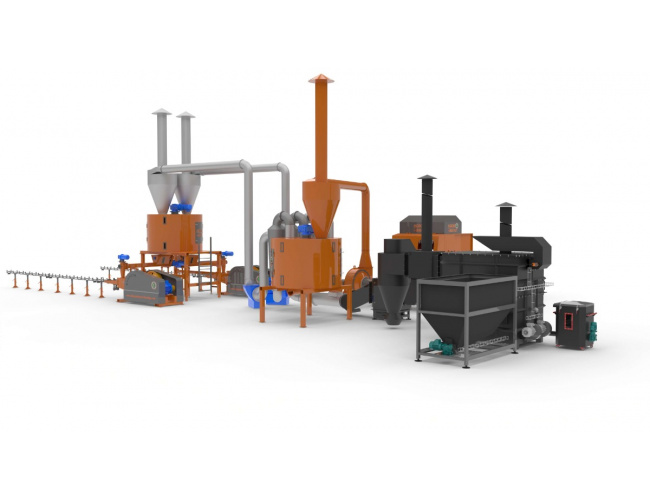 Linie brichetare paie 600-800 kg/ora