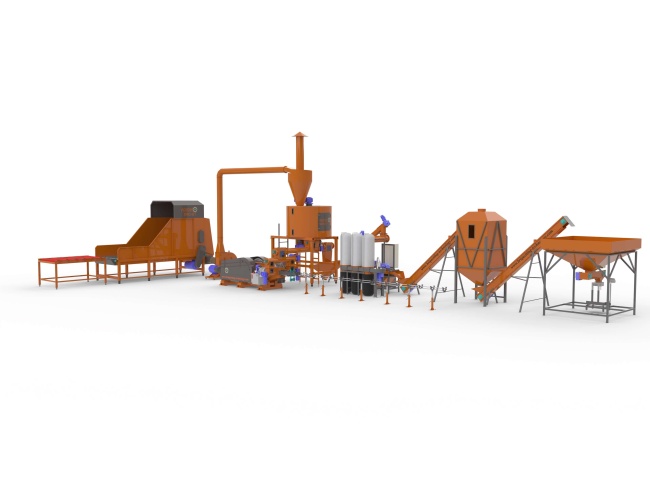 linie brichetare paie 600 kg h peletizare 500kg h