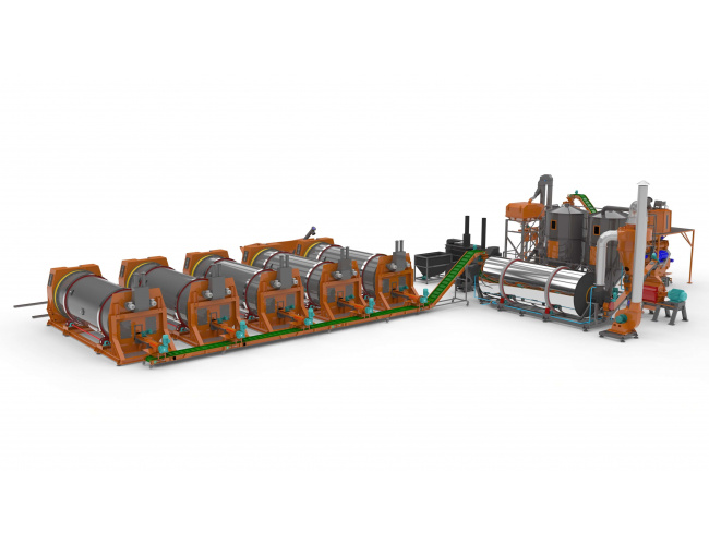 Linie procesare gunoi grajd 10-12 tone/zi – granule îngrășământ 500–600 kg/ora