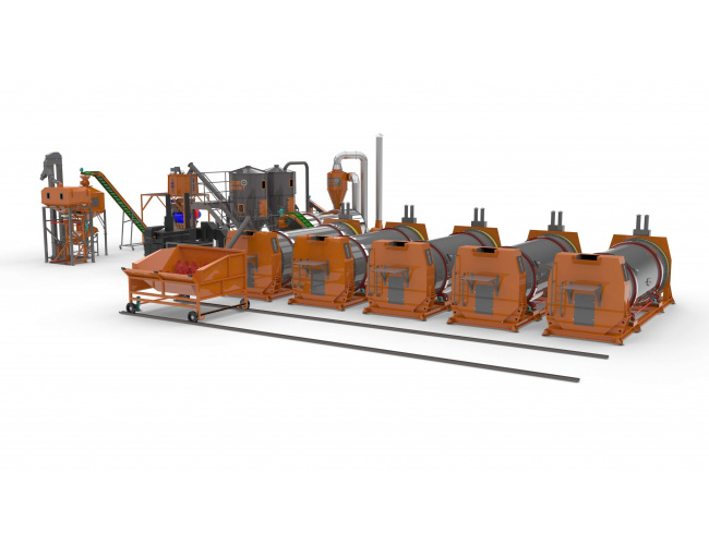 Linie procesare gunoi grajd 10-12 tone/zi – granule îngrășământ 500–600 kg/ora
