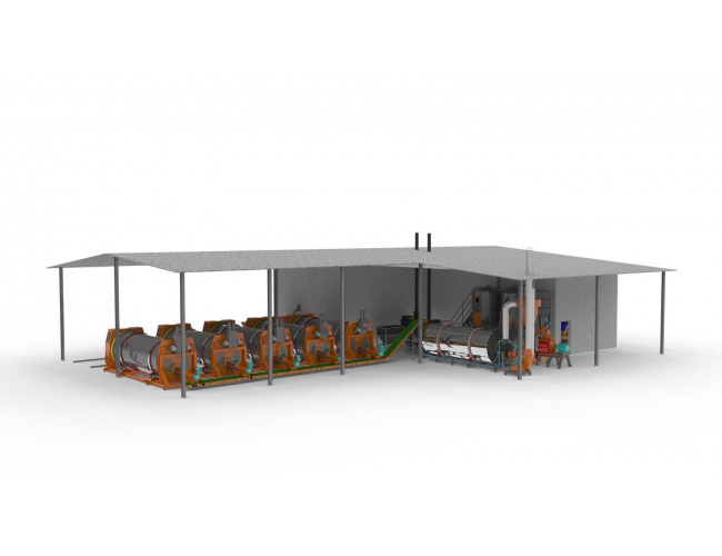 Linie procesare gunoi grajd 10-12 tone/zi – granule îngrășământ 500–600 kg/ora